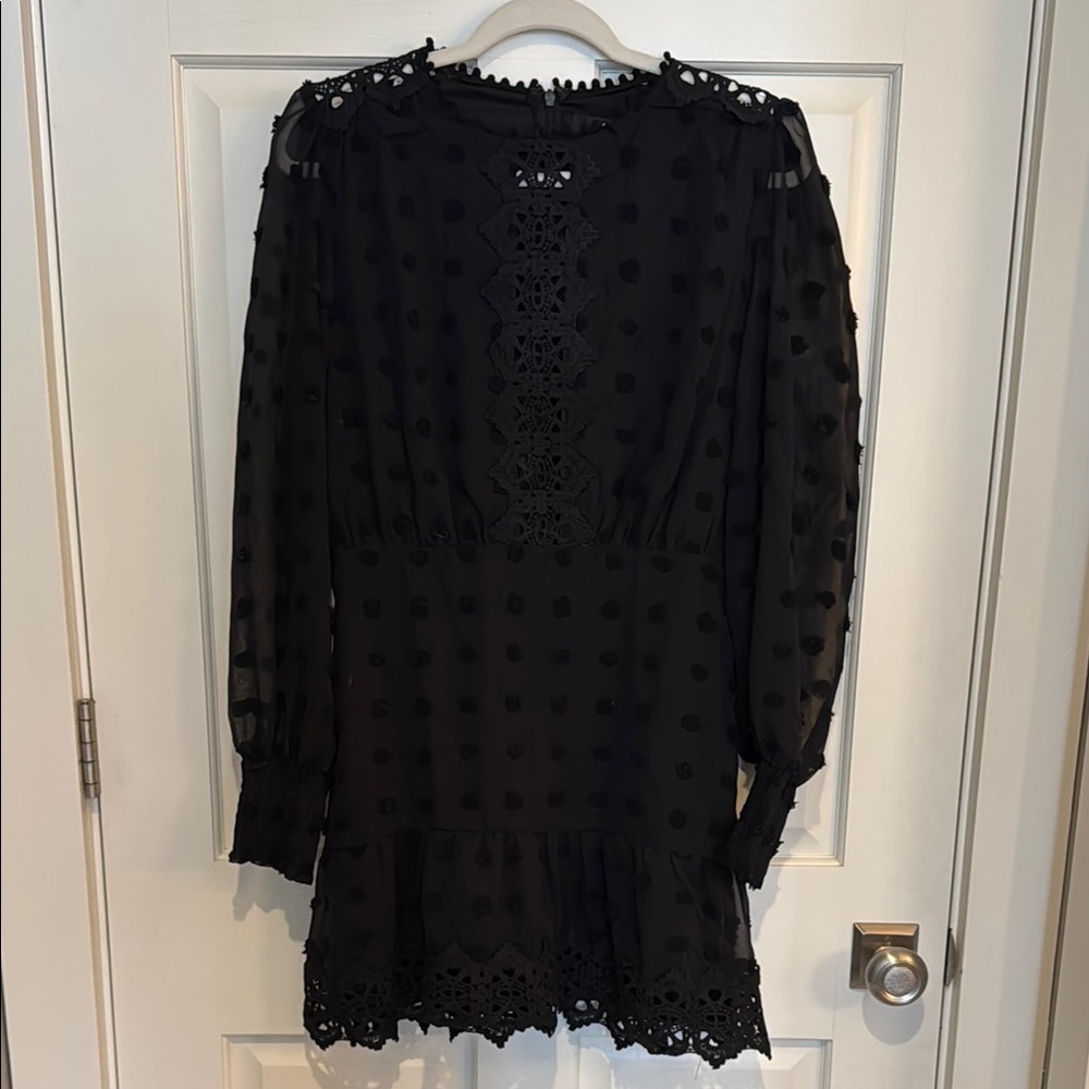 Lulu's Black Long Sleeve Dress